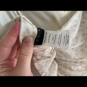 Formal beige and sparkly long dress size 5/6